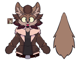 anthro belt brown_body brown_clothing brown_ears brown_face brown_fur brown_jacket brown_topwear cheek_tuft clothing facial_tuft fur inner_ear_fluff jacket male open_mouth shirt simple_background solo tail teeth topwear tuft white_background qwerty_soda vtuber main_oc_(frankwest725) canid canine mammal 2022 absurd_res digital_drawing_(artwork) digital_media_(artwork) hi_res model_sheet