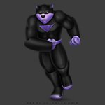 black_nose bodysuit clothing male muscular muscular_male red_eyes running simple_background skinsuit solo superhero teeth text tight_clothing la_volpe loonatics_unleashed looney_tunes warner_brothers slam_tasmanian dasyurid dasyuromorph mammal marsupial tasmanian_devil 1:1 hi_res