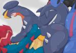 claws female feral forced group group_sex male male/female open_mouth penetration sex tail teeth threesome tongue trio type mythology nintendo pokemon dragon druddigon garchomp generation_4_pokemon generation_5_pokemon hydreigon mythological_creature mythological_scalie pokemon_(species) scalie 2019 hi_res