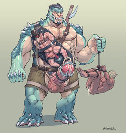 abs after_anal anal anal_penetration bag_over_head balls bdsm beard big_balls big_dom_small_sub big_muscles big_pecs big_penis bodily_fluids bondage bound butt cum cum_drip cum_in_mouth cum_inside cum_on_chest cum_on_penis cum_tube cum_while_penetrated cumshot dildo dildo_in_ass dildo_insertion dominant dominant_humanoid dominant_male dripping ejaculation facial_hair fannypacking genital_fluids genitals group group_sex huge_balls huge_penis human_on_humanoid human_penetrated humanoid_dominating_human interspecies larger_humanoid larger_male male male/male master muscular mutant_humanoid nude object_in_ass oral oral_tube orgasm pecs penetration penis pubes sex sex_toy sex_toy_in_ass sex_toy_insertion simultaneous_orgasms size_difference slave smaller_human smaller_male smaller_penetrated spikes spikes_(anatomy) submissive submissive_human submissive_male threesome trio tube_in_mouth tusks two_subs_one_dom beralin human humanoid mammal monster monstrous_humanoid hi_res signature