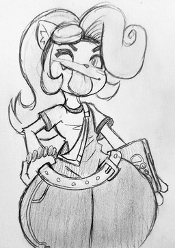 anthro blep bracelet computer electronics eyewear eyewear_on_head fangs female flat_chested goggles goggles_on_head hand_on_hip huge_thighs jewelry laptop looking_at_viewer one_eye_closed pear-shaped_figure smile smirk solo teeth thick_thighs tongue tongue_out wide_hips wink winking_at_viewer fauxtellno1 activision crash_bandicoot_(series) coco_bandicoot bandicoot mammal marsupial hi_res monochrome