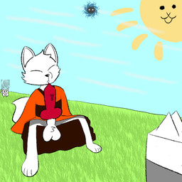 animal_genitalia anthro balls big_penis clothing cloud eraser_cat feral floating_head genitals grass group huge_penis knot male paws penis plant sheath sun tail patchworkfox the_battle_cats doge_(the_battle_cats) raynard_(the_battle_cats) the_cat_god canid canine canis domestic_cat domestic_dog felid feline felis fox mammal 1:1