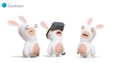 advertisement ambiguous_anthro ambiguous_gender anthro bent_arm blue_eyes buckteeth controller featureless_crotch featureless_legs frown fur group half-closed_eyes hand_pawpads happy holding_controller holding_object light long_ears looking_up mitten_hands multicolored_body narrowed_eyes no_eyebrows noseless open_frown open_mouth open_smile pawpads short_legs simple_background smile smiling_at_viewer solo standing tan_body tan_inner_ear tan_pawpads tan_skin teeth text trio two_tone_body vr_headset wearing_vr_headset white_background white_body white_fur gael_chauvet raving_rabbids rayman_(series) ubisoft lagomorph mammal rabbid 16:9 2017 3d_(artwork) adobe_photoshop_(artwork) autodesk_maya_(artwork) colored digital_media_(artwork) english_description english_text hi_res lighting official_art shaded widescreen