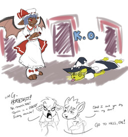 2012 angry animal_ears anthro bat_wings blonde_hair blue_hair brown_fur clothing comic controller crossdressing crossover dialogue dress fangs female fight fur hair hat horn humor ixi kyrii male marisa_kirisame neopets open_mouth packmind red_eyes remilia_scarlet ribbons silly smile smirk standing text tongue tongue_out touhou video_games wings witch_hat yellow_fur
Rating: Safe
Score: 2
User: digiangel234
Date: February 03, 2014 2012 angry animal_ears anthro bat_wings blonde_hair blue_hair brown_fur clothing comic controller crossdressing crossover dialogue dress fangs female fight fur hair hat horn humor ixi kyrii male marisa_kirisame neopets open_mouth packmind red_eyes remilia_scarlet ribbons silly smile smirk standing text tongue tongue_out touhou video_games wings witch_hat yellow_fur
Rating: Safe
Score: 2
User: digiangel234
Date: February 03, 2014