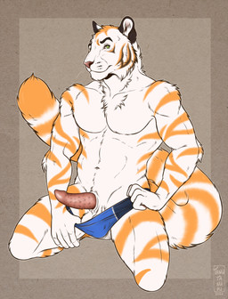 abs animal_genitalia animal_penis anthro average_penis balls briefs briefs_only chest_tuft clothed clothing feline_genitalia feline_penis fur genitals kneeling looking_at_viewer male male_anthro markings muscular muscular_anthro muscular_male pecs penile_spines penis simple_background solo speedo speedo_only striped_body striped_fur striped_markings striped_tail stripes swimwear tail tail_markings topless topless_anthro topless_male tuft underwear underwear_only whisker_spots white_body white_fur tanutanuki korpesh_swiftpaw felid mammal pantherine tiger 2025 hi_res