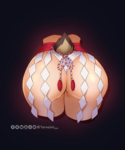 big_butt butt disembodied_butt female monster_girl_(genre) simple_background solo tail tervainir monster_musume mythology aniela_(anielala3) humanoid mythological_creature digital_media_(artwork)