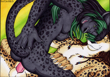 anthro balls breasts cowgirl_position duo erection eyes_closed female female_on_top female_penetrated from_front_position genitals hair kalika_tybera lying male male/female male_on_bottom male_penetrating male_penetrating_female nipples nude on_back on_bottom on_top penetration penile penile_penetration penis penis_in_vagina sex spread_legs spreading straddling tail vaginal vaginal_penetration vulva unknown_artist domestic_cat felid feline felis mammal source_request