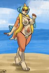 anthro blue_eyes blue_hair breasts clothed clothing female hair outside pokemorph short_hair skimpy solo standing text toony walking bear213 nintendo pokemon rayshina_auromaria floatzel generation_4_pokemon pokemon_(species) 2024 digital_media_(artwork) english_text hi_res