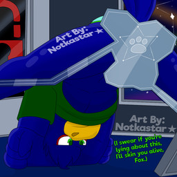 anthro briefs clothed clothing inside male pantsless shirt solo space spreading topwear underwear conditional_dnp notkastar nintendo star_fox falco_lombardi avian 1:1 censored preview