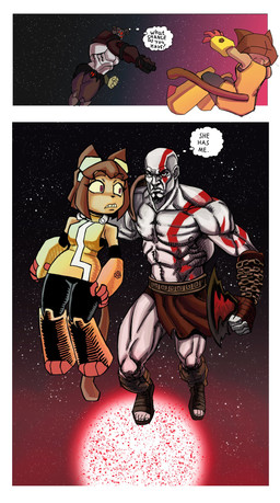 anthro beard brown_body claws duo ears_up facial_hair female good_end greece greek grey_body group hair hug male male/female muscular open_mouth outside simple_background speech_bubble sunny tail tattoo text trio yellow_eyes ffich19 european_mythology gameoverse glitch_productions god_of_war greek_mythology mythology sony_corporation sony_interactive_entertainment kit_bodega kratos domestic_cat felid feline felis human humanoid mammal comic crossover english_text hi_res