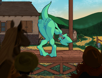ambiguous_gender anthro anus auction bodily_fluids breasts butt crying female gag genitals group humiliation presenting presenting_anus presenting_vulva public public_humiliation questionable_consent slave slave_auction small_breasts spread_butt spreading tears vulva kafunya kobold_adventure moe_(kobold_adventure) equid equine horse kobold mammal scalie absurd_res hi_res