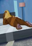 anthro bed bedroom_eyes big_breasts big_butt black_nose blonde_hair breasts brown_body brown_eyes brown_fur butt feet female fingers fur furniture hair half-closed_eyes lying narrowed_eyes nude on_bed overweight overweight_anthro overweight_female pawpads paws pink_pawpads seductive smile solo thick_thighs toes tall_lizzard_(artist) hth_studios valeriya_(hth) bear mammal ursine 2019 digital_drawing_(artwork) digital_media_(artwork) hi_res