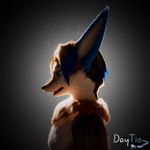 anthro fluffy fur hair male posed smile solo daytia c4d canid canine fox mammal rexouium 1:1 3d_(artwork) cinema_4d_(artwork) digital_media_(artwork) hi_res portrait