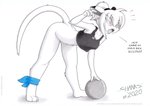 3_toes angry anthro barefoot blush bottomless butt claws clothed clothing feet female finland no_underwear plantigrade shirt solo sport summer tank_top toes toony topwear volleyball tirashanks_(artist) erja_(character) kangaroo macropod mammal marsupial