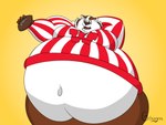 4:3 5_fingers american_football anthro badger belly big_belly black_nose bottomwear bucky_badger clothed clothing college_football deep_navel fingers fur grinnym hi_res male mammal mascot morbidly_obese morbidly_obese_anthro morbidly_obese_male multicolored_body multicolored_fur mustelid musteline navel obese obese_anthro obese_male open_mouth overweight overweight_anthro overweight_male pants pink_tongue shirt simple_background solo sport standing tongue topwear white_body white_fur wisconsin wisconsin_badgers yellow_background