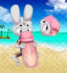 beach blush blush_lines clothing genitals latex licking male oral outside penile penis penis_lick seaside sex solo swimwear tongue tongue_out ofuro ninjin_clash_of_carrots ninjin_(ninjin_clash_of_carrots) human lagomorph leporid mammal rabbit hi_res