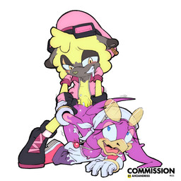 blue_eyes blush bodily_fluids breasts duo female from_behind_position fur male male/female nipples purple_body saliva sex sweat yellow_body yellow_eyes yellow_fur rikoandtako sega sonic_riders sonic_the_hedgehog_(series) fan_character wave_the_swallow avian bird hirundinid oscine passerine swallow_(bird) hi_res