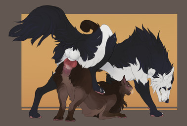 animal_genitalia animal_penis animal_vulva balls blush bodily_fluids breath canine_genitalia canine_penis duo erection female female_feral female_penetrated feral feral_on_feral feral_penetrated feral_penetrating feral_penetrating_feral genital_fluids genitals interspecies knot knotted_penis larger_feral larger_male male male/female male_feral male_penetrating male_penetrating_female open_mouth panting penetration penile penile_penetration penis penis_in_vagina sex simple_background size_difference smaller_female smaller_feral smaller_penetrated tail vaginal vaginal_penetration vulva ravedoq nintendo pokemon eliv kisa_(ravedoq) canid canine canis domestic_cat felid feline felis generation_3_pokemon mammal mightyena pokemon_(species) digital_media_(artwork) hi_res