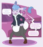 anthro big_diaper clean_diaper clothed clothing diaper diaper_fetish embarrassed male poofy_diaper solo tail text wearing_diaper bubblepuppers aggretsuko sanrio tadano_(aggretsuko) asinus donkey equid equine mammal digital_media_(artwork) english_text hi_res