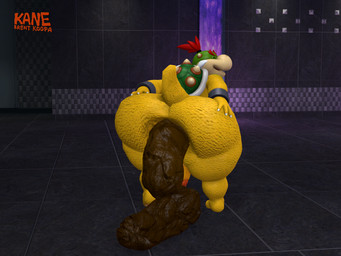 anthro anus backsack balls big_butt butt feces genitals hair hand_on_butt holding_butt kerchief looking_at_viewer looking_back male male_pooping metal_bracelet penis ponytail pooping_in_public pooping_on_floor shell slightly_chubby smile smirk solo spread_anus spread_butt spreading standing thick_thighs kanebrentkoopa tecbuttlovefa mario_bros mythology nintendo bowser_jr. dragon koopa mythological_creature mythological_scalie reptile scalie turtle 3d_(artwork) digital_media_(artwork) hi_res source_filmmaker_(artwork)