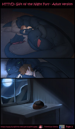 bed bedroom collar cuddling duo fake_ears fake_tail feral furniture hug hugging_another hugging_from_behind male male/male prosthetic prosthetic_limb size_difference sleeping sleeping_together smile smiling_at_another smiling_at_each_other smiling_at_partner text wings diamonddrake12 staffkira2891 dreamworks european_mythology how_to_train_your_dragon mythology patreon hiccup_horrendous_haddock_iii toothless dragon fury_(httyd) human mammal mythological_creature mythological_scalie night_fury scalie western_dragon absurd_res comic english_text hi_res url