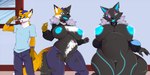 anthro big_breasts black_body black_fur breast_growth breasts clothed clothing expansion female fur gender_transformation genitals glowing glowing_nipples growth happy male mtf_transformation nipples nude orange_body orange_fur pregnant pussy rapid_pregnancy solo species_transformation surprised_expression tail thick_thighs thigh_expansion torn_clothing transformation danilokumriolu epic_games fortnite pack_leader_highwire canid canine canis fox mammal wolf colored hi_res sequence
