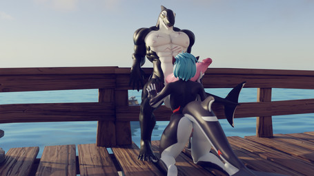 2_penises anthro anus big_breasts big_butt blue_hair breasts butt curvy_figure duo fellatio female genitals hair hand_on_penis kneeling leaning leaning_backward male male/female multi_genitalia multi_penis multicolored_body muscular muscular_male oral orange_eyes penile penis scars_on_chest sex standing two_tone_body vulva ekai-ben_(artist) reptilligator_(modeler) valorlynz_(modeler) zea_nalya aquatic cetacean dolphin mammal oceanic_dolphin orca toothed_whale 16:9 3d_(artwork) digital_media_(artwork) hi_res widescreen