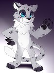 anthro blue_eyes fluffy fur grey_body grey_fur male neck_tuft solo standing tuft white_body white_fur meraence zeke_(zekeofgods) felid mammal pantherine snow_leopard 2024 hi_res