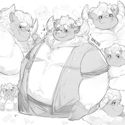 anthro clothing duo ear_piercing eyewear flower glasses group heart_symbol horn male overweight overweight_male piercing plant side_view smile solo wearing_glasses nepptsu quantum_love_theory duncan_(quantum_love_theory) sigmund_(quantum_love_theory) bovid caprine domestic_pig mammal sheep suid suine sus_(pig) collage_(artwork) sketch