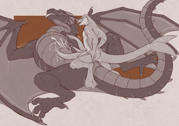 2_penises 3_toes animal_genitalia animal_penis anthro anthro_on_feral anus athletic athletic_anthro bestiality bodily_fluids cetacean_genitalia cetacean_penis claws dorsal_fin duo ear_frill erection eye_contact feet feral fin forked_tongue frill_(anatomy) frottage genital_fluids genital_slit genitals hands_on_legs hemipenes horn looking_at_another lying male male/male membrane_(anatomy) membranous_wings multi_genitalia multi_penis nude nude_anthro nude_male on_back open_mouth opposable_toe penile penis penises_touching precum prehensile_feet scales sex simple_background size_difference smile smiling_at_another smiling_at_each_other smiling_at_partner spines spread_legs spread_wings spreading tail tail_anus tail_fin tapering_penis teeth teeth_showing toe_claws toes toned_body toned_male tongue tongue_out webbed_feet wings nitrods european_mythology mythology schrader siader cetacean dolphin dragon mammal marine mythological_creature mythological_scalie oceanic_dolphin reptile scalie striped_dolphin toothed_whale western_dragon wyvern 2025 absurd_res hi_res monochrome story story_in_description