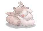 4_toes 5_fingers ambiguous_gender anthro belly belly_overhang belly_tuft big_belly big_butt big_tail butt cheek_tuft chubby_cheeks clenched_teeth dark_fingers dark_pawpads exhausted facial_tuft feet female_(lore) fingers flabby_arms flabby_butt flabby_legs fur gabu2929 hair hi_res humanoid lagomorph leporid love_handles made_in_abyss mammal moobs morbidly_obese morbidly_obese_ambiguous morbidly_obese_anthro morbidly_obese_humanoid nanachi narehate narrowed_eyes nipples obese obese_ambiguous obese_anthro obese_humanoid overweight overweight_ambiguous overweight_anthro overweight_humanoid pawpads pink_nipples pupils rabbit rabbit_ears reaching_out solo tail tan_body tan_fur teeth toes tuft white_hair wobbling yellow_pupils