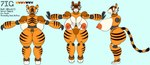 anthro big_breasts big_butt breasts butt curvy_figure female huge_breasts huge_butt machine orange_body solo text thick_thighs voluptuous wide_hips jiqqy 7ig felid feline mammal pantherine robot tiger english_text model_sheet