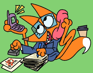 anthro blue_clothing blue_suit cellphone clothed clothed_anthro clothing coffee_cup container cup dipstick_tail electronics eyelashes eyewear feet female flip_phone front_view fur glasses green_background hindpaw holding_cellphone holding_object holding_object_with_feet holding_phone holding_writing_utensil looking_up markings multitasking open_mouth open_smile orange_body orange_ears orange_fur orange_tail paper paws phone rectangular_glasses sharp_teeth simple_background smile solo stamp suit suit_jacket tail tail_markings teeth wearing_glasses white_tail_tip working creoquedibujo pau_(creoquedibujo) canid canine fox mammal 2025 digital_media_(artwork) full-length_portrait portrait