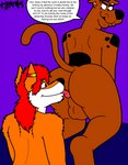 anal anthro anus balls blaziefox butt canid canine canis dialogue domestic_dog duo english_text fox genitals hanna-barbera male male/male male_rimmed male_rimming_male mammal naughty_face oral perineum profanity raised_tail rimming rimming_male scooby-doo scooby-doo_(series) sex speech_bubble tail tbfm text tongue tongue_out
