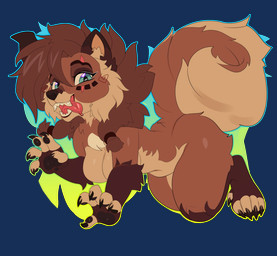 anthro biped breasts butt claws countershade_torso countershading feet female fingers front_view fur hair looking_at_viewer nude nude_anthro nude_female smile solo tail teeth toes tongue amethystdust canid canine mammal 2026 alpha_channel digital_drawing_(artwork) digital_media_(artwork) hi_res
