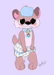 anthro blush bottomwear clothed clothing collar diaper male pleading_eyes raised_bottomwear raised_clothing raised_skirt skirt solo young young_anthro cerealbowlsystem nebby_(nebbyott) mammal mustelid otter tag_(disambiguation) hi_res