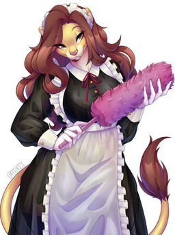 5_fingers anthro apron belt big_breasts big_butt black_clothing bra breasts brown_eyes brown_hair butt cat_tail chastity_belt chastity_device clothed clothed_anthro clothed_female clothing dress eyebrows fangs feet female fingers frill_(anatomy) frilly frilly_clothing front_view fur gloves hair handwear head_crest head_frill inside long_hair long_tail looking_at_viewer maid_apron maid_collar maid_hat maid_headdress maid_uniform markings multicolored_body multicolored_fur nails navel pink_nose pose simple_background sitting smile solo stripes tail tail_tuft tan_body tan_fur teeth thick_thighs translucent translucent_clothing tuft two_tone_body two_tone_fur underwear uniform white_body white_clothing white_fur wide_hips yellow_body yellow_eyes yellow_fur conditional_dnp fufayka maid. kinktober kinktober_2024 felid lion mammal pantherine colored digital_media_(artwork) hi_res pinup shaded