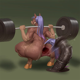 anal anal_fluids animal_dildo animal_sex_toy anthro anus barbell barbell_squats big_butt big_muscles bodily_fluids butt dildo equine_dildo exercise female gaping gaping_anus huge_butt hyper_gape muscular muscular_anthro muscular_female nude nude_workout sex_toy solo squats weightlifting workout fuzzies4you equid equine horse mammal 1:1 hi_res