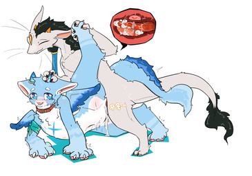 2_horns 4_toes arm_accessory black_mane blue_body blue_eyes blue_fur blue_horn blush bodily_fluids chest_tuft collar cum cum_drip cum_in_slit cum_inside dripping duo eyebrows fangs feet feral foot_grab fur furred_wings genital_fluids horn horn_grab internal knotting leaking_cum lying male male/male mane no_sclera on_side one_eye_closed open_mouth orange_horn pawpads paws penetration prostate prostate_stimulation prostate_with_heart quadruped question_mark red_collar simple_background slit_knotting slit_penetration slit_play smile snout speech_bubble sweat sweatdrop tail tail_tuft tapering_tail teeth text toes tremble_lines tuft wearing_collar whiskers white_background white_body white_fur wings yellow_eyes gagaga_ram mythology alex_(alexreallytaken) garam_(gagaga_ram) dragon furred_dragon furred_scalie mythological_creature mythological_scalie scalie wingless_dragon absurd_res digital_drawing_(artwork) digital_media_(artwork) hi_res korean_description korean_text