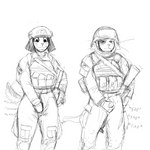 1:1 2019 anthro armor bucky_(hladilnik) canid canine canis clothing dialogue domestic_cat domestic_dog duo english_text felid feline felis female genitals headgear helmet hi_res hladilnik male mammal masturbation masturbation_through_clothing military monochrome penile penile_masturbation penis samantha_thott simple_background sketch tail tail_motion tailwag text