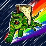 ambiguous_gender feral food quadruped rainbow rainbow_trail solo space stripes tail shibara masters_of_the_universe mattel nyan_cat_(copyright) pop-tarts battle_cat cringer felid food_creature hybrid living_pastry mammal pantherine poptart_cat tiger 1:1 meme