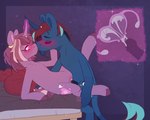 bed blush blush_lines couple_sex cutaway duo female feral furniture horn kissing male male/female romantic romantic_couple sex uterus_duplex lionbun hasbro my_little_pony mythology equid equine mammal mythological_creature mythological_equine unicorn 5:4 hi_res