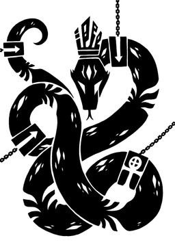 alternate_species apode bodily_fluids chain chain_leash cross crown crying cuff_(restraint) directional_arrow facial_markings feral forehead_markings forked_tongue head_markings headgear leash legless male markings restraints scale_markings scales shackles silhouette simple_background solo tears tongue tongue_out white_background sunnyclockwork scp_foundation scp-682 reptile scalie snake 2014 black_and_white digital_drawing_(artwork) digital_media_(artwork) hi_res monochrome