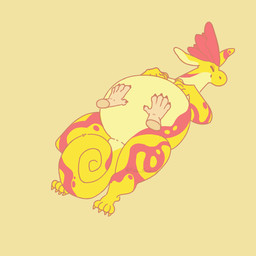 anthro belly belly_jiggle belly_rub belly_worship big_belly big_ears bloated body_worship curled_tail disembodied_hand duo feathers featureless_crotch feedism food ghost_hand holding_belly jiggling lying male multicolored_body on_back round_body smile smug stuffing tail thick_thighs wobbling yellow_body fig_snacks mythology fig_(character) dragon mythological_creature mythological_scalie scalie 1:1 animated frame_by_frame