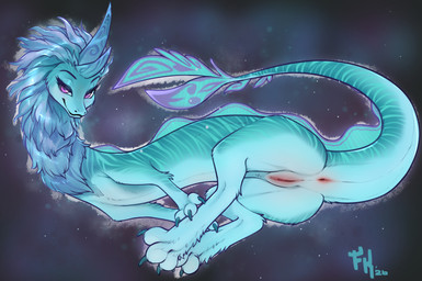 2_horns 3_toes anus bedroom_eyes blush blush_lines blushing_at_viewer body_blush butt claws countershade_fur countershade_legs countershade_tail countershade_torso countershading digitigrade eyebrows eyelashes feet female female_feral feral fin fin_markings fingers fur fur_tuft genitals glistening glistening_eyes hair hindpaw horn horn_markings humanoid_genitalia humanoid_genitalia_on_feral humanoid_vulva humanoid_vulva_on_feral iris leg_tuft long_neck long_tail looking_at_viewer lying mane markings multicolored_body multicolored_fur narrowed_eyes neck_tuft on_side paws pose pupils quadruped seductive simple_background smile smiling_at_viewer snout solo striped_body striped_fur striped_markings striped_tail stripes tail tail_anus tail_fin tail_markings three-quarter_view toe_claws toes tuft vulva vulva_blush conditional_dnp fluff-kevlar disney mythology raya_and_the_last_dragon sisu_(ratld) dragon eastern_dragon furred_dragon furred_scalie mythological_creature mythological_scalie scalie wingless_dragon 2026 dated digital_drawing_(artwork) digital_media_(artwork) full-length_portrait pinup portrait