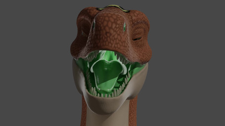 ambiguous_gender blinking brown_body brown_eyes brown_scales changing_color countershading feral grey_background looking_at_viewer mouth_shot open_mouth presenting_mouth pupils rgb scales sharp_teeth simple_background slit_pupils solo teeth tongue kajar jinnoaka_(modeler) dinosaur interceptor prehistoric_species reptile saurischian scalie theropod 16:9 3d_(artwork) 3d_animation 4k absurd_res animated blender_(artwork) digital_media_(artwork) hi_res no_sound short_playtime video widescreen