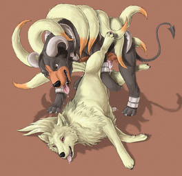 balls canine chainedbirds cum drooling feral fox houndoom male mammal multiple_tails ninetales nintendo nude penetration penis pokémon saliva sex video_games
Rating: Explicit
Score: 12
User: Chef_Red
Date: March 19, 2014