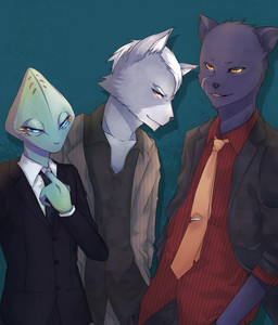 anthro black_nose blue_eyes blue_fur brown_eyes canine chameleon clothing feline fur green_skin grey_fur group hair jacket leon_powalski lizard looking_at_viewer male mammal necktie nintendo open_mouth panther panther_caroso pants red_eyes reptile scalie scar shirt smile standing star_fox suit suits tongue video_games white_hair wolf wolf_o'donnell
Rating: Safe
Score: 3
User: CosmicHare
Date: February 17, 2015 anthro black_nose blue_eyes blue_fur brown_eyes canine chameleon clothing feline fur green_skin grey_fur group hair jacket leon_powalski lizard looking_at_viewer male mammal necktie nintendo open_mouth panther panther_caroso pants red_eyes reptile scalie scar shirt smile standing star_fox suit suits tongue video_games white_hair wolf wolf_o'donnell
Rating: Safe
Score: 3
User: CosmicHare
Date: February 17, 2015
