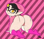 all_fours big_butt butt camel_toe clothed clothing female footwear looking_at_viewer looking_back looking_back_at_viewer motion_lines panties socks solo throwing_it_back twerking underwear tansau nintendo splatoon callie_(splatoon) animal_humanoid cephalopod cephalopod_humanoid humanoid inkling marine marine_humanoid mollusk mollusk_humanoid hi_res