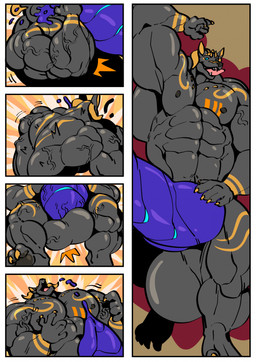 abs animal_genitalia animal_penis anthro autofellatio back_muscles balls big_balls big_muscles big_pecs big_penis blue_eyes breath canine_genitalia canine_penis chest_tattoo duo facial_markings genitals growth head_markings horn huge_balls huge_penis hyper hyper_balls hyper_genitalia hyper_penis living_penis looking_at_viewer lying male male/male markings masturbation muscle_growth muscular muscular_arms muscular_legs muscular_male on_back open_mouth oral oral_masturbation panting pecs penile penile_masturbation penis reclining smile solo tattoo tongue tongue_out unusual_anatomy unusual_genitalia unusual_penis vein veiny_balls trencalos aurelius_goldtalon engis_(trencalos) anubian_jackal canid canine canis goo_creature jackal mammal comic hi_res
